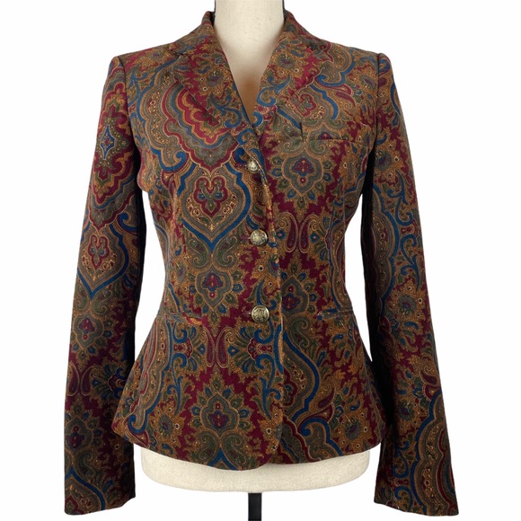 Lauren Ralph Lauren Jackets & Blazers - Lauren Ralph  Lauren Velvet Paisley Blazer Small